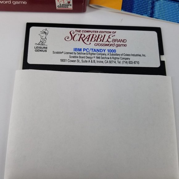Scrabble PC Computer Game 5 1/4" Floppy Disk Word Spelling Crossword Family - Picture 5 of 12